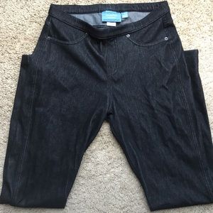 Black denim leggings